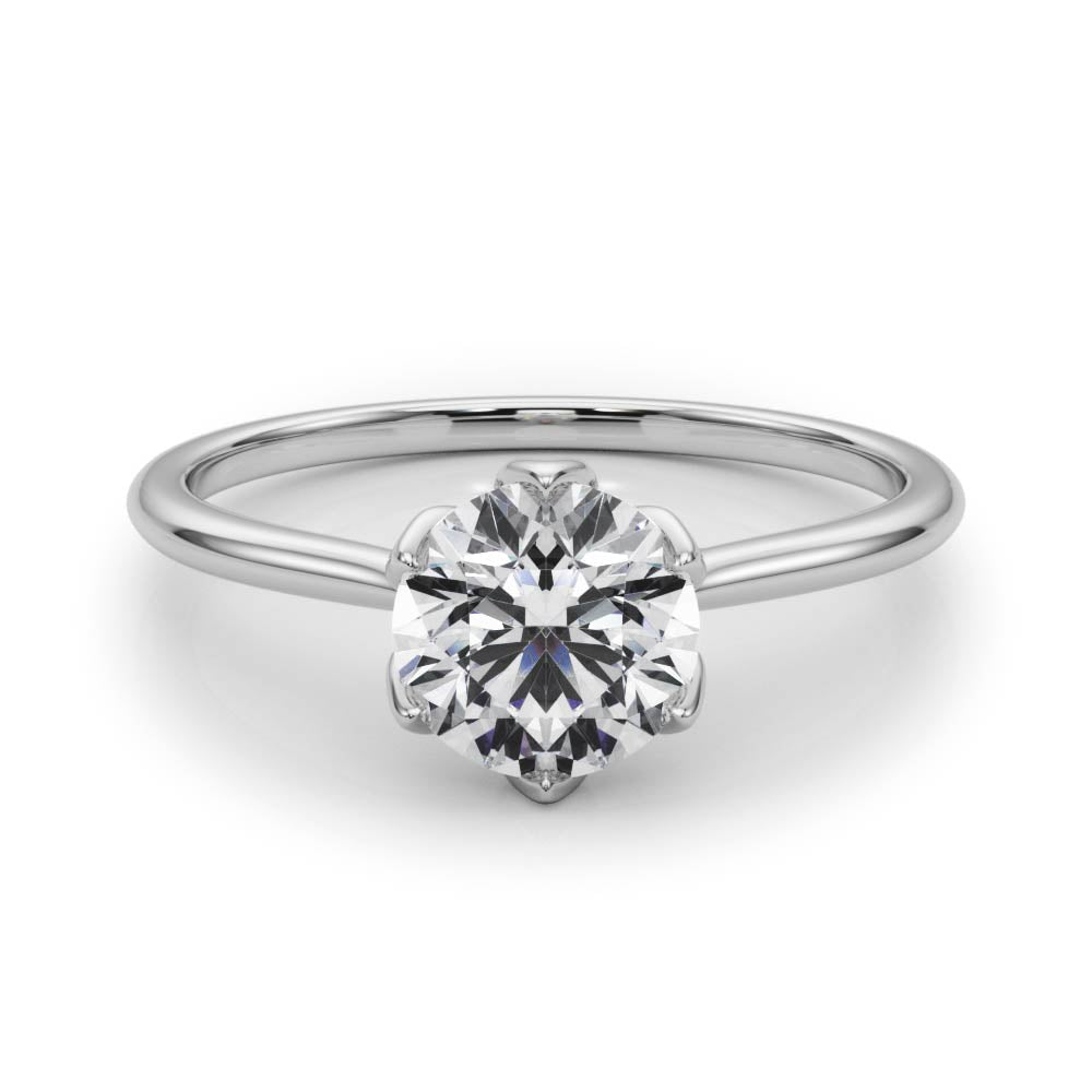 Esme Round Diamond Solitaire Engagement Ring-VIRABYANI
